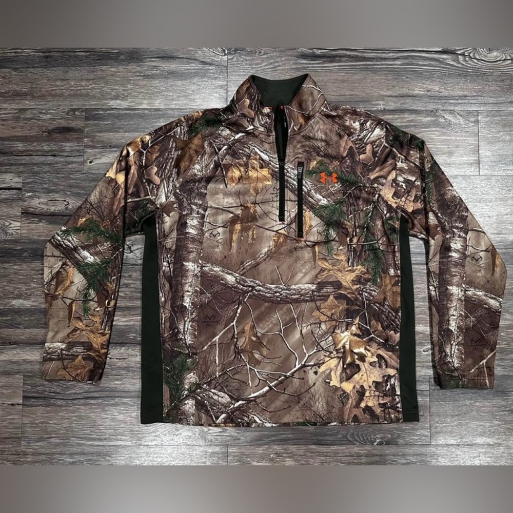 Under Armour Camo Realtree Quarterzip men’s size XL